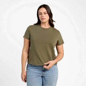 NUUDS Vintage Cotton Short Sleeve Everyday T-Shirt Olive